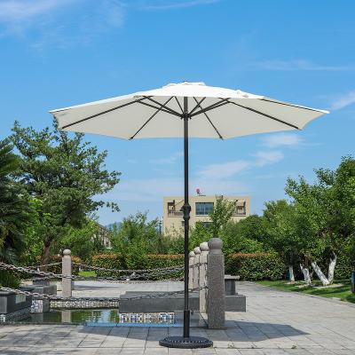 China Modern High Quality Sun Proof Rainproof Durable White Round Outdoor Patio Umbrella for sale