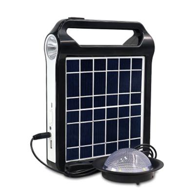 China Home Outdoor Camping Lighting ssolar Outdoor Emergency Lighting Lights 9V Phone Charging Small Solar Power System for sale