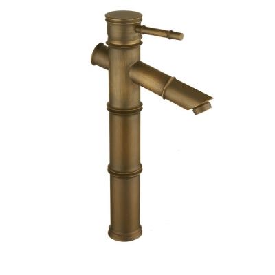 China Metered Faucets Choose To Handle Shape Elegant Bamboo Antique Basin Wash Basin Brass Faucets for sale