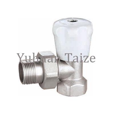 China General Angle Radiator Valve Maual Radiator Valve Brass Lockshield Valve for sale