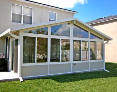 China Popular Green Swing House With Custom Design Garden Room Glass Solarium Glass House For Sale for sale