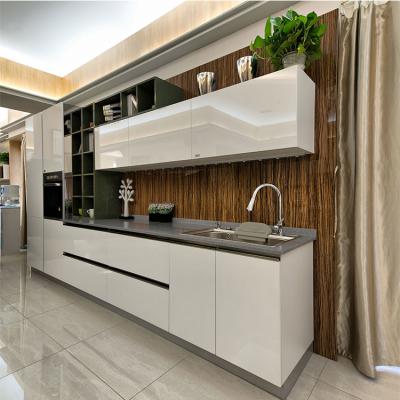 China Hot Sales Fashion Environmental Friendly Design Kitchen Solid Wood Anti Scratch Acrylic Cabinet With High Quality Factory Price for sale