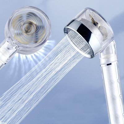 China Water Saving Shower Heads 7 Color Changing LED Shower Head Fan Hand Shower Booster Shower Head The Turbo for sale