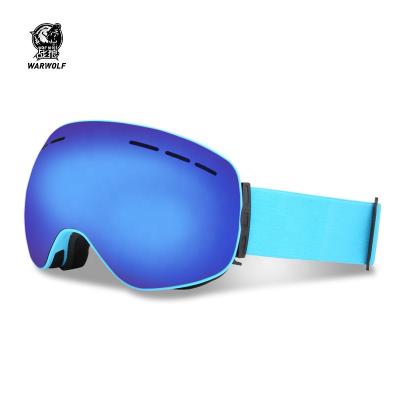 China OEM Fashion Magnetic Single Lens Anti-fog Photochromic Ski Goggles With Myopia for sale