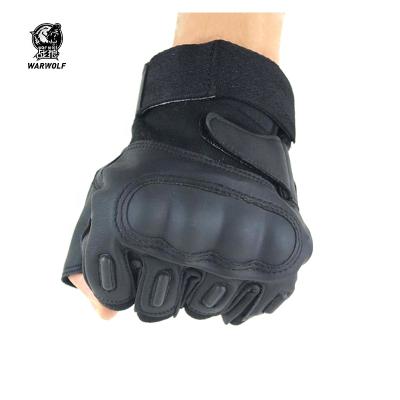 China Outdoor Sport Tactical Military Glove Comfortable Breathable Army Half Finger Glove With Adjustable Strap for sale