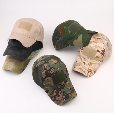 China 2021 COMMON Outdoor Sports Baseball Cap Camouflage Tactical Hat Wholesale Military Breathable Mesh Baseball Caps for sale