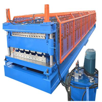 China Building Material Shops Double Layer Metal Steel Roof Tile Roll Forming Machine Making Machine for sale