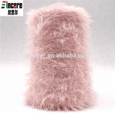 China Fancy Yarn Space Dyed Soft Feather 1/6.7NM 100%Nylon Yarn For Knitting for sale