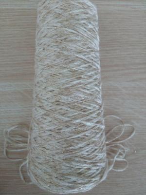 China Anti-bacteria 1/2.4NM sausage yarn 81%cotton 19%gold lurex kintting for sale