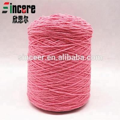 China Anti-bacteria Best Price Yarn 1/4.6 NM Chunky Chenille Yarn 100% Polyester Yarn For Hand Knitting for sale