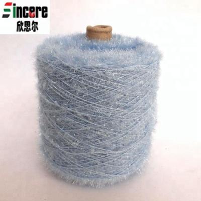 China Feather Yarn Fancy Yarn 1/6NM 100%Polyester Single Yarn for sale