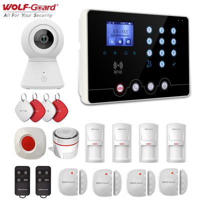 China Home Automation Tuya Wifi GSM Home Burglar Security Alarm System 433MHz Life Wireless Alexa Google Apps Control With Smart Detector RFID for sale