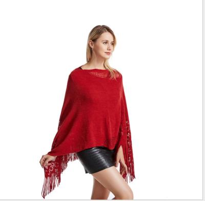 China 2022 New Style Women's Poncho Fashion Comfortable Fashion Knitted Ruana for sale