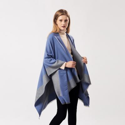 China Fashion fashion all-reason reversible cardigan poncho cape for sale