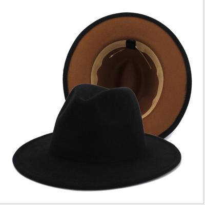 China Character hot selling 2 colors fedora wide brim hats for sale