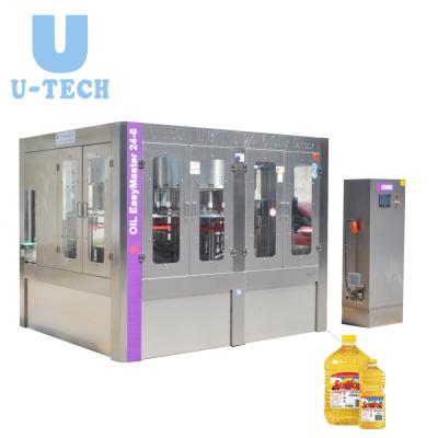 China Complete Automatic High Accurate Pet Bottle Olive Project Beverage Cooking Oil Filling Machine for sale