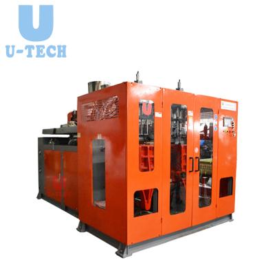 China Double machine repair shops high performance 5L bottle motor oil jerrycan extrusion blow molding machines with parison control for sale