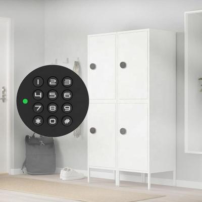 China Digital Qidots Smart Keypad Motorized Number Electronic Wardrobe Cabinet Lock Round for sale