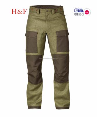 China 2018 Custom Hunting Forest Pants Breathable Wool Fabric With Knees Pocket Trousers for sale