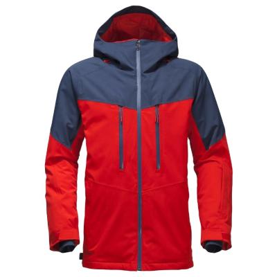 China Wholesale Red Mens Breathable Ski Jacket Snowboard Waterproof Breathable Jacket With Multiple Pockets for sale