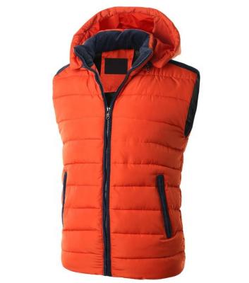 China Orange Heater Men's Detachable Hood Anti-pilling Vest And Body Vest Sleeveless Fashion for sale