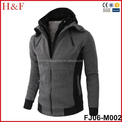 China Sustainable Stylish Mens Fleece Jacket Double Zipper And Turtle Neck For Windbreaker Wholesale for sale