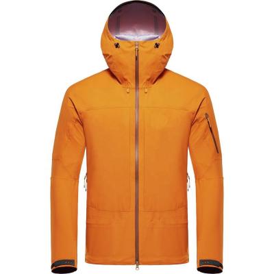 China Breathable Ripstop Face Fabric Rain Resistance Jacket Waterproof Underarm Vents For Men's Hiking Climb for sale