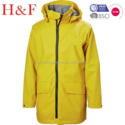 China Hooded New Design Waterproof Rainwear Zipper Pullover Rain Jacket for sale