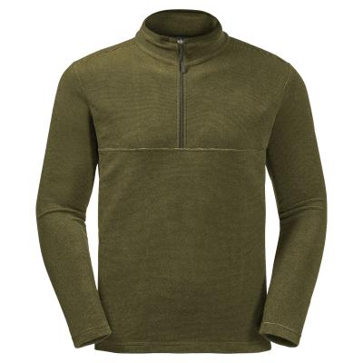 China Breathable Mens Lightweight Fleece Pullover With 1/4 Zipper On The Plane 100% Polyester Sweatshirt In Gray for sale