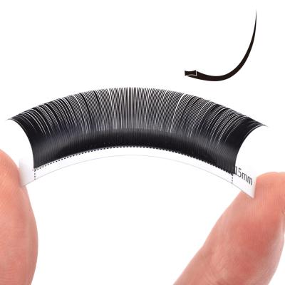 China Very Soft And Light Super Flat Silk Tips Ellipse Eyelash Extension Two Slot Tips 0.20 Flat Lash 16 Rows Matte D Ring Ellipse for sale