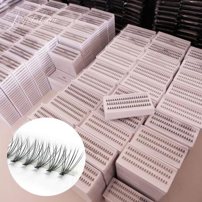 China Factory price very soft and light heat bonded pre made fans 10d 20d 30d eyelash heat bonded premade fans whip for sale