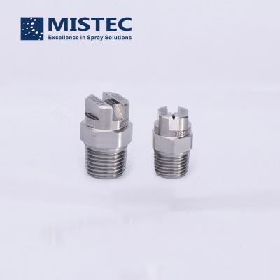 China Flat Fan Spray Tip - 1/4BSPT Male Thread 304 Stainless Steel Nozzle - 65 Degree 2mm Orifice Diameter for sale