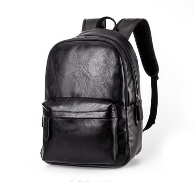 China Custom Korean Waterproof Business Laptop Men Bags School Travel Fashion PU Leather Waterproof Backpack for sale