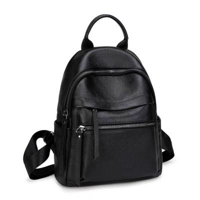 China Trendy Designer PU Mini Rucksack Trendy Black Travel Waterproof Leather Women's Small Fashion Backpack for sale