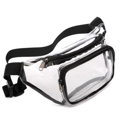 China Custom Clear Transparent Outdoor Water Proof Wholesale PVC Fanny Pack Fitness Travel Men Women Waist Bags Waterproof for sale