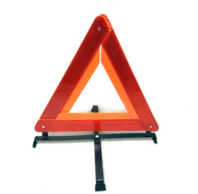 China Highly Visible Plastic+Metal Traffic Control Car Emergency Safety Triangle Sign for sale