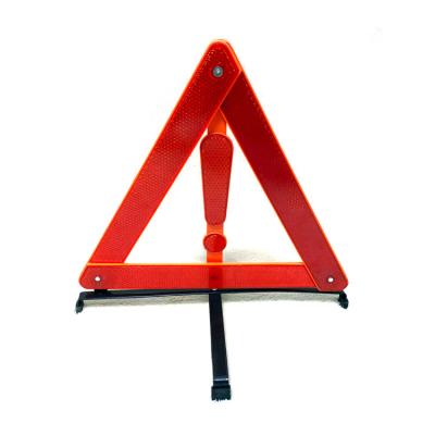 China Cheap Emergency Tripod Plastic+Metal Road Triangle Warning Sign For Car Reflective for sale