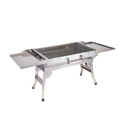 China Outdoor adjustable height stainless steel portable folding grill stove for campingmoon for sale