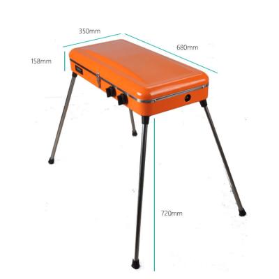 China Adjustable Height Most Popular Garden Barbecue Cooking Gas Smokers GRILL Grill Machine Orange for sale