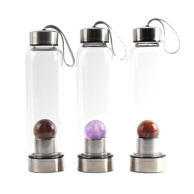 China China Wholesale Crystal Water Bottles Healing Natural Quartz Crystal Bling Cup Water Bottle for sale