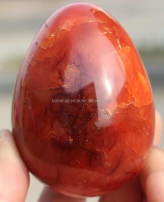 China Wholesale High Quality Red Agate Gemstone Egg China carnelian massage yoni crystal eggs for gifts for sale