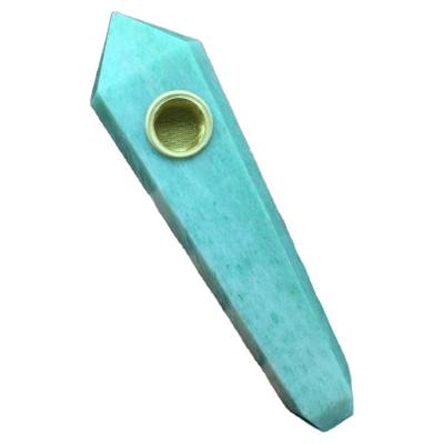 China Modern Wholesale Custom Natural Pipes Crystal Smoking Pipes Amazonite Weed Crystal Polished Crystal Smoking Pipes for sale