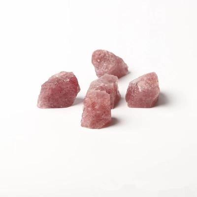 China Africa Quartz For Sale Crystal Natural Raw Rough Strawberry Stone Quartz Ore Stone For Reiki for sale