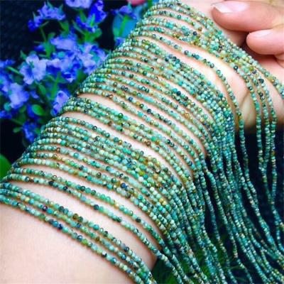 China Home Decoration Gemstone Beads 2mm Turquoise Natural Quartz Crystal Faceted Cut Loose Bead for sale