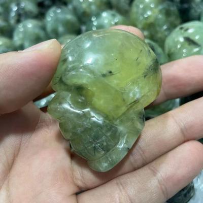 China China High Quality Nature Polished Crystal Skulls Figurine Grape Agate Carved Skulls for sale