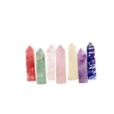 China Wholesale High Quality Crystal Wand Polished Stones Meditation Crystal Tower Quartz Wand Point Chakra Point Crystals Healing From China for sale