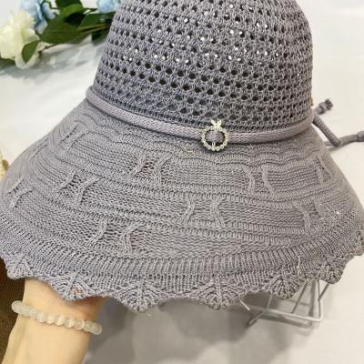 China Wholesale Luxury Oversized Striped Women's Sombreros Summer Sun Beach Hat Soft Straw Ha for sale