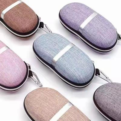 China New Design Eco-friendly Handmade Optical Glasses Case Luxury Eyewear Box PU Carrying Case For Glass Bag Black Custom SINGLE for sale