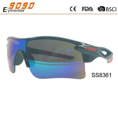 China Classic Sports Sunglasses, Made of PC, Comfortable to Wear, Men's Sunglasses for sale