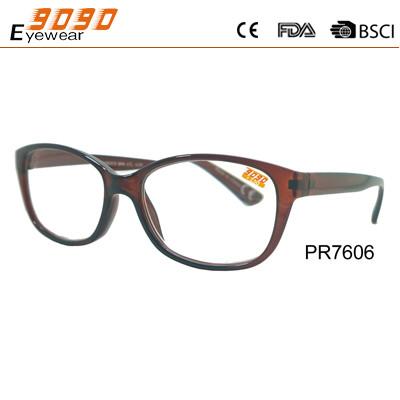 China New design retro reading glasses  ,made of PC ,plastic hinge,suitable for women and men for sale